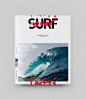【审美练习】SURF的杂志封面设计，大量运用到了图叠字的方法，层次丰富而不杂乱。作者：Wedge & Lever #设计秀# ​​​​