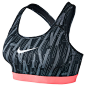 Buy Nike Pro Classic Skew Sports Bra, Black/Multi Online at johnlewis.com