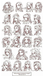 分享一组150款动漫人物头像及发型手绘参考~很全~无水印~转需吧~＼(^o^)／