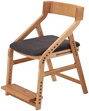 诺柏美卡 日本学生椅子儿童升降椅实木靠背...
