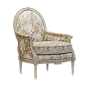 Massoudfu sho圆背经典花纹扶手椅3D模型（OBJ,FBX,MAX）插图