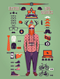 Hipster info graphic background