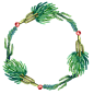 水彩仙人掌插画 植物花环 png元素免扣 wreaths04