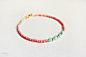 mint coral beaded friendship bracelet (B037) gift for her under 20 (PRE ORDER)