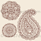 Mehndi Henna Tattoo Paisley Doodles Illustration by blue67design by blue67design, via Flickr