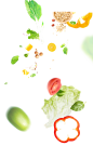 野菜生活-png素材-叶子-菜叶-蔬菜飘浮