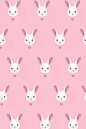 lovely pink bunny pattern