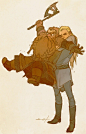 Gimli and Legolas - The Lord of the Rings