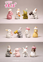 外贸散货 仿真动物 小兔子 日本可爱小动物 微景观 手办模型摆件-淘宝网