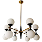 "Arredoluce" 12-light Chandelier | See more antique and modern Chandeliers and Pendants  at http://www.1stdibs.com/furniture/lighting/chandeliers-pendant-lights