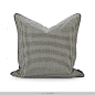 致悦家居现代简约样板房设计师抱枕沙发靠包黑白千鸟格纹麻质织枕