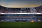 Airbnb - Night At Pitch-side home during Audi Cup 2017 : Continuing Airbnb's night at competition, this time to win a stay at Bayern Munich's stadium during the Audi Cup 2017. Photographed by Ed Reeve, my role was to retouch extensive scaffolding out from