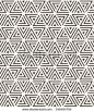 Vector seamless pattern. Modern stylish texture. Repeating geometric tiles from striped triangles - stock vector