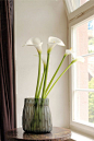 vasen er af mundblæst glas fra Guaxs, og kan købes på webshoppen The Architects Choice.: 