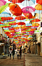 The umbrellas of Agueda, Portugal