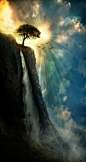 Waterfall sunburst