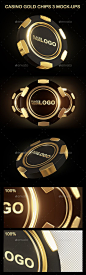 Casino Gold Chip Mockup