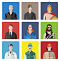 People Icons In Flat style 2 : People Icon In Flat style, with Clothes and Icons