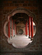 海棠、宝瓶、月窗、长八方、剑环、叶贝、葫芦、如意、鹤子。——中国古建筑门的经典形式 ​​​​