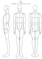 Man male body figure fashion template (D-I-Y your own Fashion Sketchbook): 