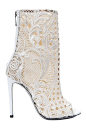 I'm pretty sure I need this in white too, afterall the lace pattern is different.  Balmain Spring 2013 peep-toe bootie