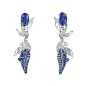 Firmament apollinien earrings in white gold with Burmese sapphire, moonstone and diamonds, £POA, Chaumet