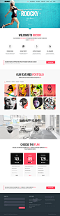 Rocky - Web Template on Behance