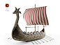3D建模渲染：维京时代的龙舟（Viking Ship）~
全球最好的设计，尽在普象网 pushthink.com