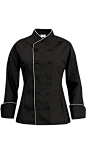 Women's Imperial Chef Coat - Contrast Piping - 100% Cotton $27.99 http://www.chefuniforms.com/chef-coats/womens-chef-coats/womens-imperial-chef-coat.asp?frmcolor=blwht