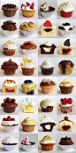 33 gourmet cupcakes and their recipes.
