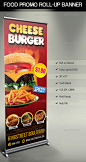 Food Promo Roll-up Banner - Signage Print Templates