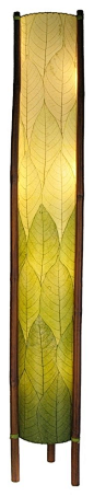 Asian Eangee Giant Hue Series Green Cocoa Leaves Tower Floor Lamp - asian - floor lamps - Lamps Plus