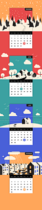 Calendar App : I want to present you some screens of concept calendar app that I made this weekends. Hope you like it)