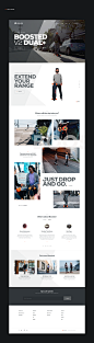 Boosted Boards Pre-order site : To launch the 2nd Generation Boosted Boards we created a homepage to pre-order the new boards.