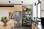 the kitchen design is very practical, with different units, each for some purpose