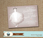 Wedding Dress Bridal Shower Invitation  Bridal by Bluesugarpress, $15.00