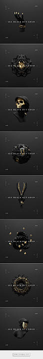 All black but gold on Behance - created via http://pinthemall.net: 