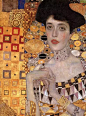 拒绝希特勒学习绘画的 -- 克里姆特  阿黛尔·布洛赫·鲍尔夫人
Portrait of Adele Bloch-Bauer I ,1907
又名《艾蒂儿肖像一号》
油画、银箔、金箔 / 帆布，138×138 cm
藏于美国纽约新艺廊
