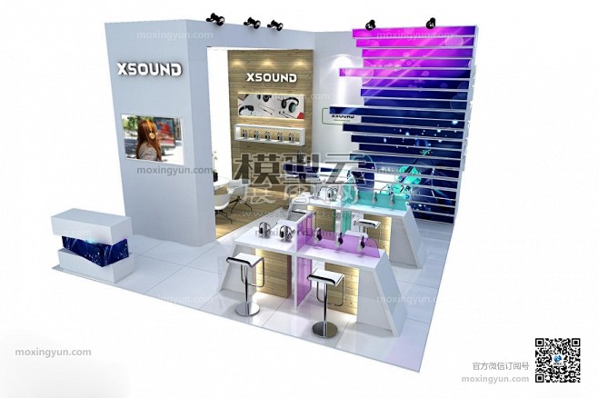 XSOUND沁音香港展览展示展台3dma...