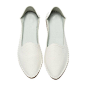 SheIn(sheinside) White Almond Toe PU Flats