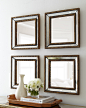 Two "Norlina" Square Wall Mirrors - Horchow