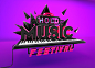 Hold Music Festival : I was commissioned by VML Sydney to create a 3d logotype for one of their clients. The design had to look fresh and vibrant, and work across a wide range of mediums.