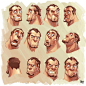 Buff guy character expressions by Malaysian artist NjaY: 