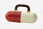 红白色治愈想手提包的西药片装饰高清素材 设计图片 免费下载 页面网页 平面电商 创意素材 png素材