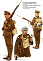 #老萨贴图#鱼鹰社彩绘插图：英国步兵1908 - 2006 ​​​​