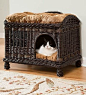 Such a cute cat bed that could also work as a bench. Beware of cat attacks when you sit down!