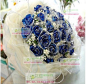 上海鲜花速递-一级蓝色妖姬玫瑰24枝花束 - 相思的幸福-淘宝网
