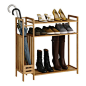 OIA - Bamboo Utility Entryway Organizer - ~ Beautiful entryway organizer is made of durable carbonized bamboo