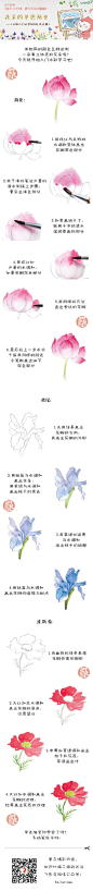 #每天10分钟，跟飞乐鸟学画画#本周教程来自《水彩入门必须500例 花卉篇》，希望入坑的同学们能抽空多练习哟。总有同学问现在学是不是来不及？答案是你想学，最好的时光便是当下。