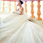 【图】名门新娘 甜美公主婚纱 2011最新款韩式婚纱 超豪华拖尾婚纱740 - 美丽说